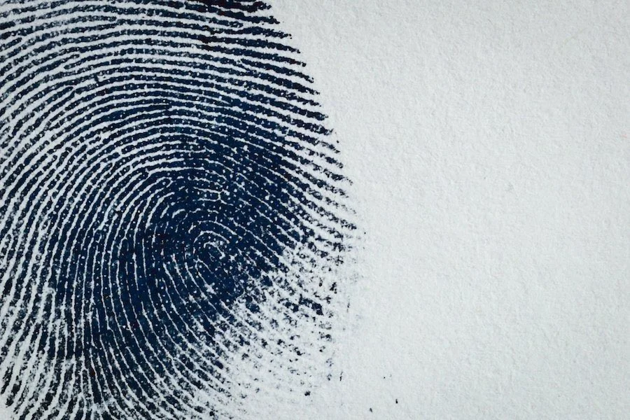 A snapshot of a fingerprint, symbolizing being accused of forgery in Fort Pierce.
